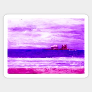 Purple Beach Sticker